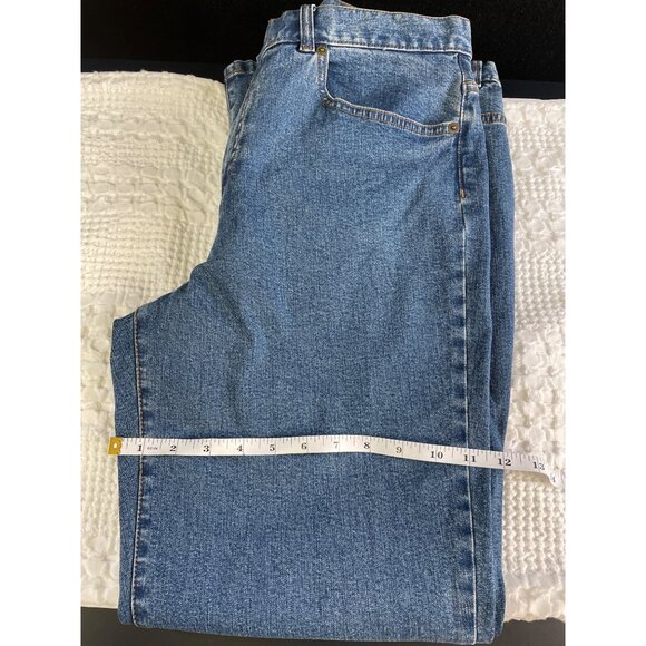 LRL Lauren Jean Ralph Lauren Women's Blue Jeans Straight Size 12 SKU 2644 - Picture 5 of 6